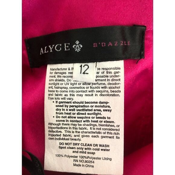 Alyce B’Dazzle Womens Chiffon Sweetheart Formal Prom Dress Gown Size 12 - Picture 5 of 5